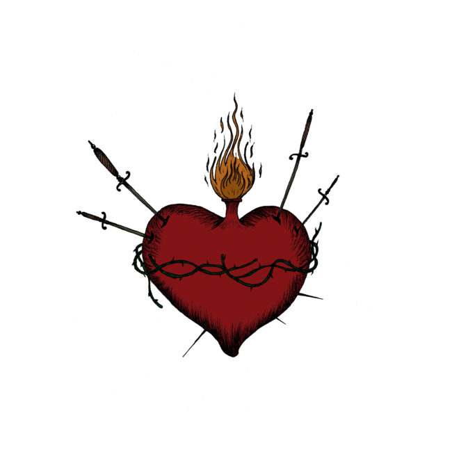 Illustrasjon av et hjerte i konflikt